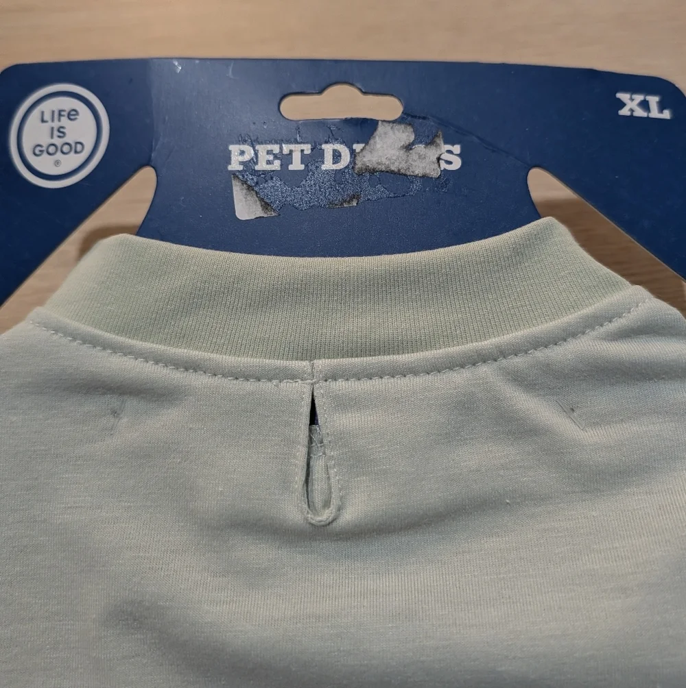 New with tags. Life Is Good Sun Palm Tree Dog Pet Dress W/Leash Hole Green Sz XL